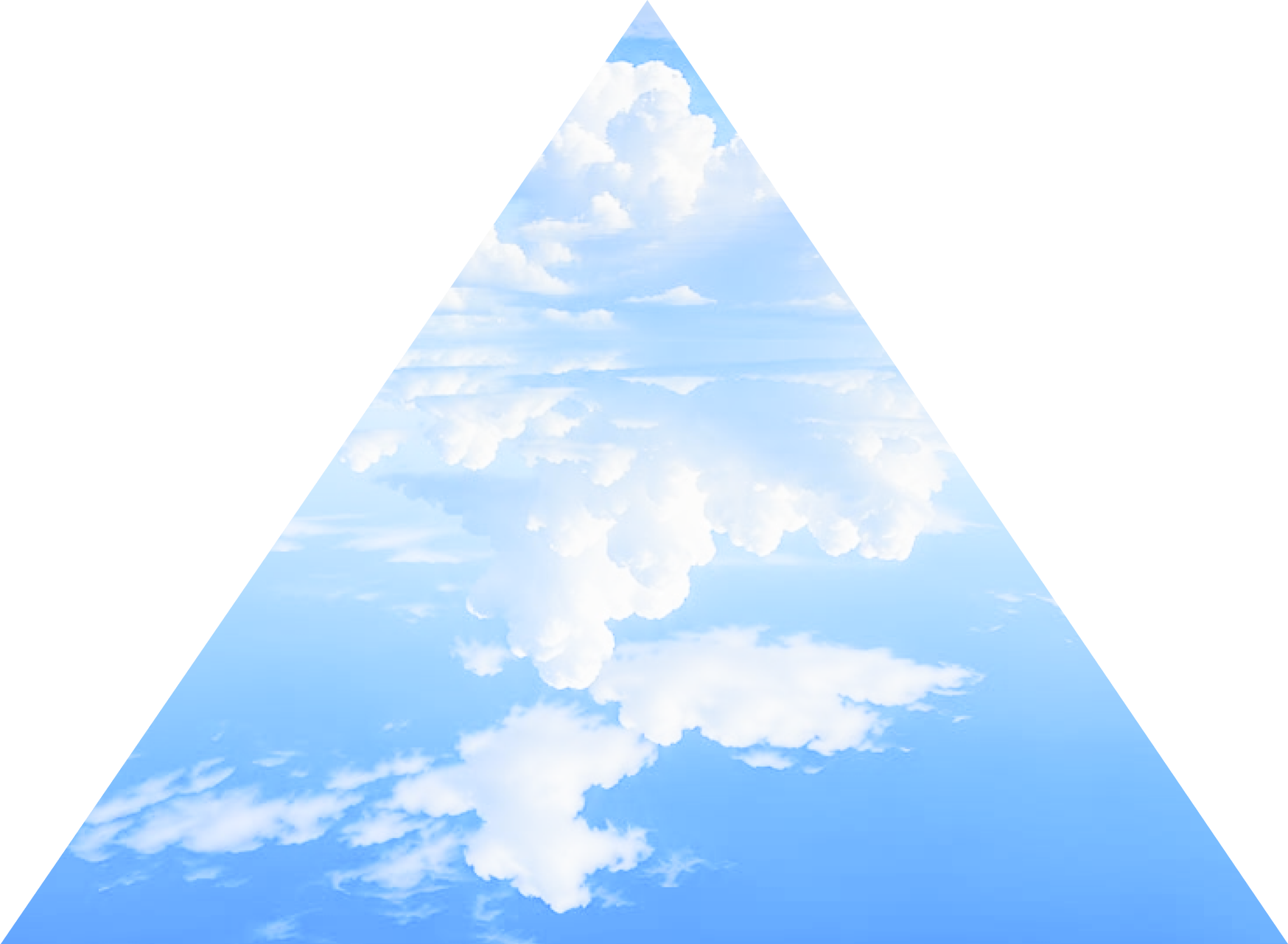 A triangle of sky
